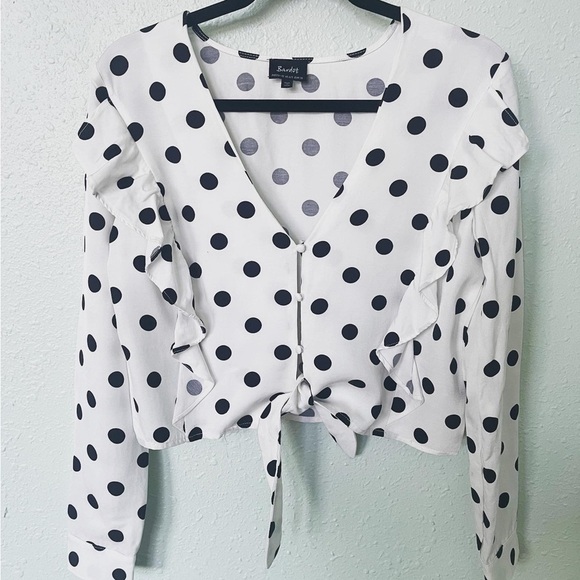 Polkadot long sleeve Blouse by Bardot - Picture 4 of 6